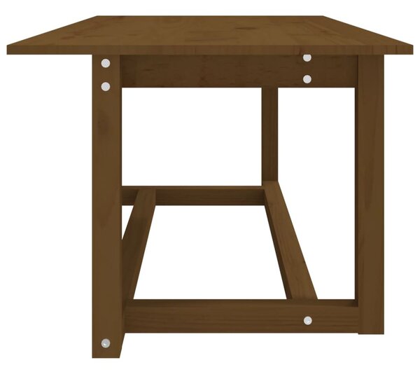 Mézbarna tömör fenyőfa dohányzóasztal 110 x 55 x 45 cm