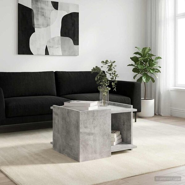 Dohányzóasztal Betonszürke 50,5 x 50 x 33 cm Szerelt Fa