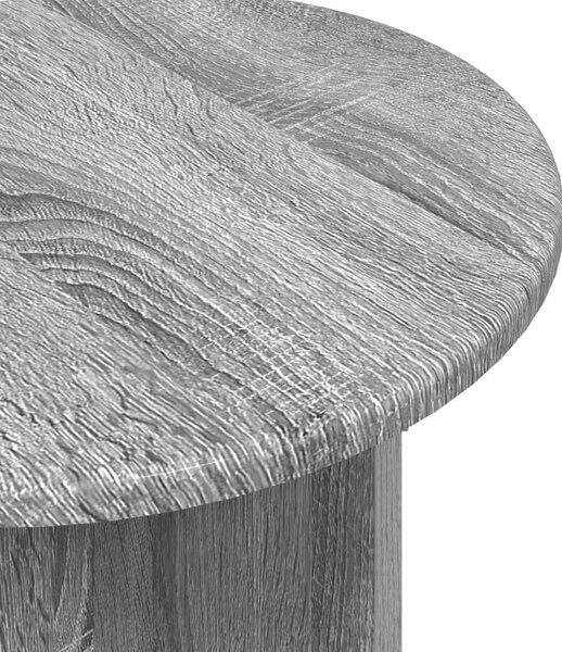 Kisasztal készlet tárolóval 2 pcs Szürke Sonoma Mérnöki fa