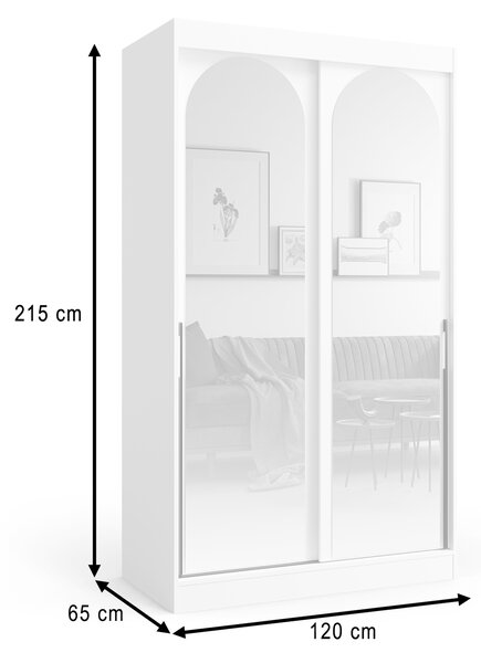 MODIN gardróbszekrény 120x215x65 - kasmír