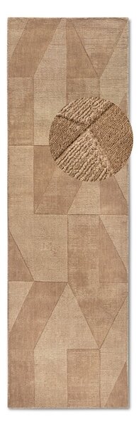 Bézs kézi szövésű gyapjú futószőnyeg 80x250 cm Ursule – Villeroy&Boch