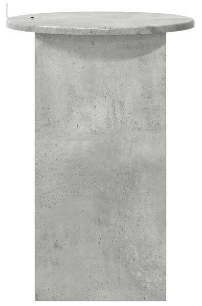 Oldal asztal Betonszürke Ø 39,5 x 55 cm Szerelt Fa