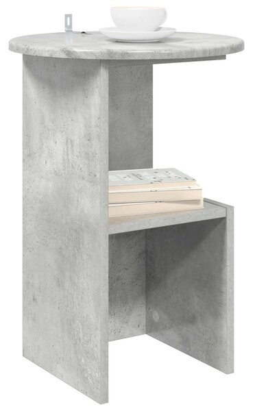 Oldal asztal Betonszürke Ø 39,5 x 55 cm Szerelt Fa