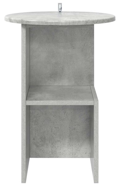 Oldal asztal Betonszürke Ø 39,5 x 55 cm Szerelt Fa