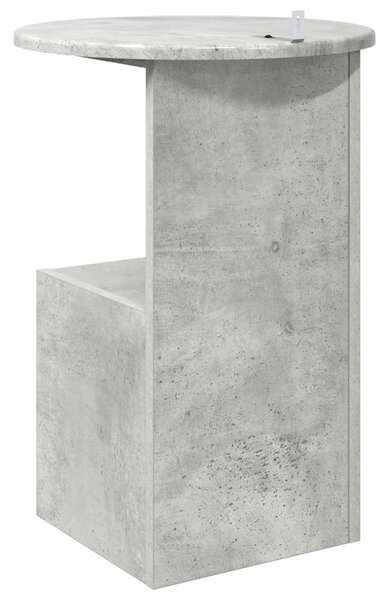 Oldal asztal Betonszürke Ø 39,5 x 55 cm Szerelt Fa