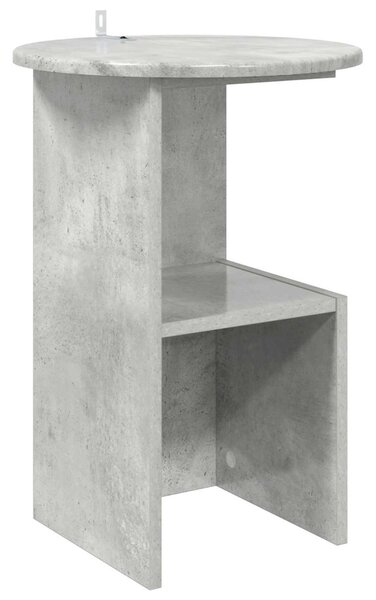 Oldal asztal Betonszürke Ø 39,5 x 55 cm Szerelt Fa