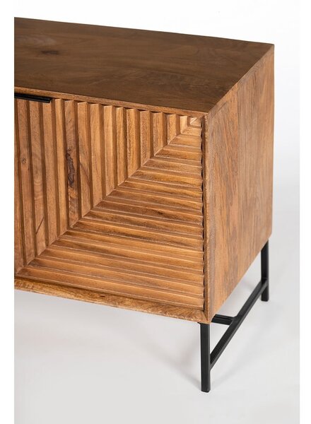 Natúr színű mangófa TV-állvány 160x58x40 cm Nereida – MOME