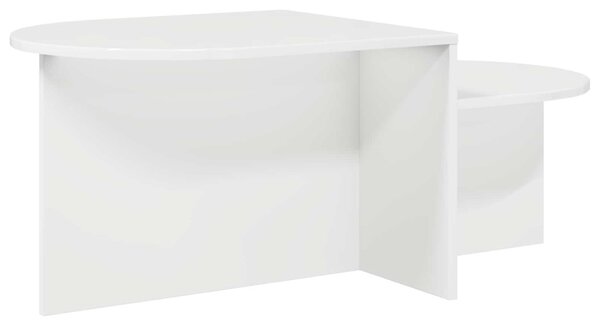Dohányzóasztal Magasfényű Fehér 100 x 50 x 40 cm Szerelt Fa