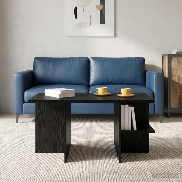 Dohányzóasztal Fekete Tölgy 87 x 50 x 45 cm Mérnöki fa