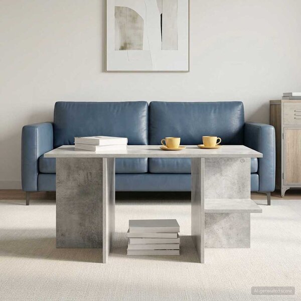 Dohányzóasztal Betonszürke 87 x 50 x 45 cm Mérnöki fa