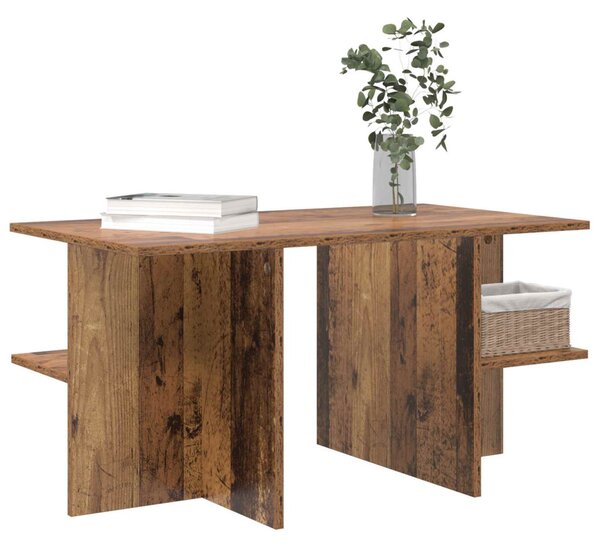 Dohányzóasztal Antik Fa 87 x 50 x 45 cm Mérnöki fa