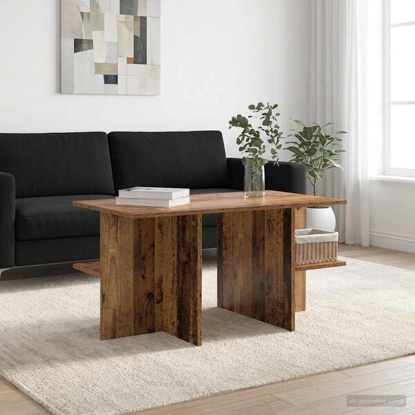Dohányzóasztal Antik Fa 87 x 50 x 45 cm Mérnöki fa