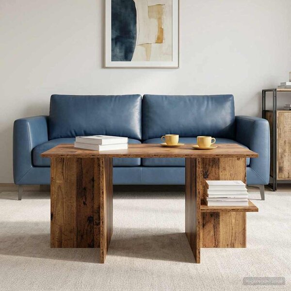 Dohányzóasztal Antik Fa 87 x 50 x 45 cm Mérnöki fa