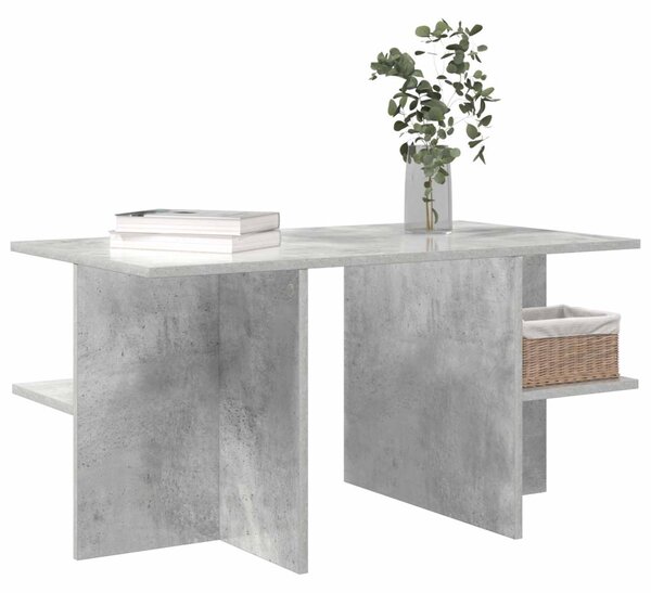 Dohányzóasztal Betonszürke 87 x 50 x 45 cm Mérnöki fa