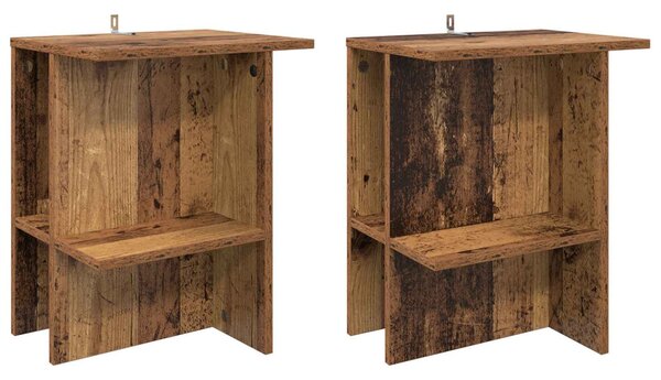 Dohányzóasztal 2 pcs Antik Fa 40 x 30 x 49 cm Szerelt Fa