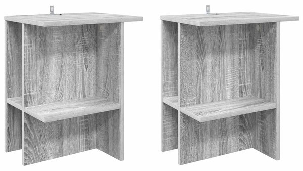 Dohányzóasztal 2 pcs Szürke Sonoma 40 x 30 x 49 cm Szerelt Fa