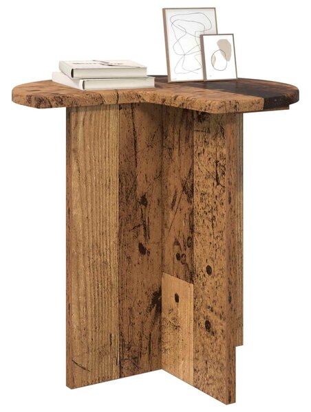 Oldal asztal tárolóval 2 pcs Antik Fa Ø 39 x 38 cm Szerelt Fa