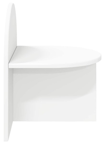 Éjjeli asztal 2 db Fehér 40 x 35,5 x 45,5 cm Mérnöki fa