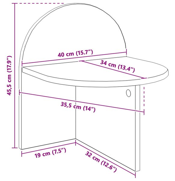 VidaXL Éjjeli asztal 2 pcs Antik Fa 40 x 35,5 x 45,5 cm Mérnöki fa
