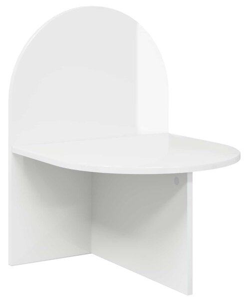 Éjjeli asztal 2 db Magasfényű Fehér 48 x 49 x 65 cm Mérnöki fa