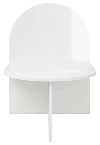 Éjjeli asztal 2 db Magasfényű Fehér 48 x 49 x 65 cm Mérnöki fa