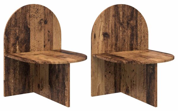 Éjjeli asztal 2 db Antik Fa 48 x 49 x 65 cm Mérnöki fa