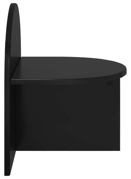VidaXL Éjjeli asztal Fekete Tölgy 40 x 35,5 x 45,5 cm Mérnöki fa