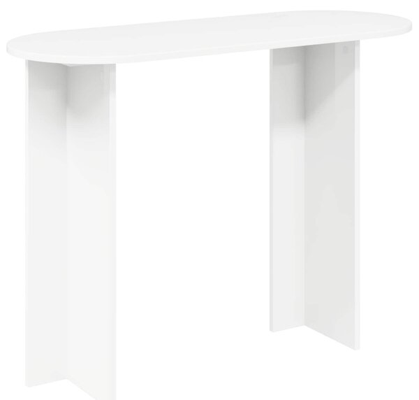 Konzolasztal tárolóval Fehér 100 x 39,5 x 75 cm Szerelt Fa