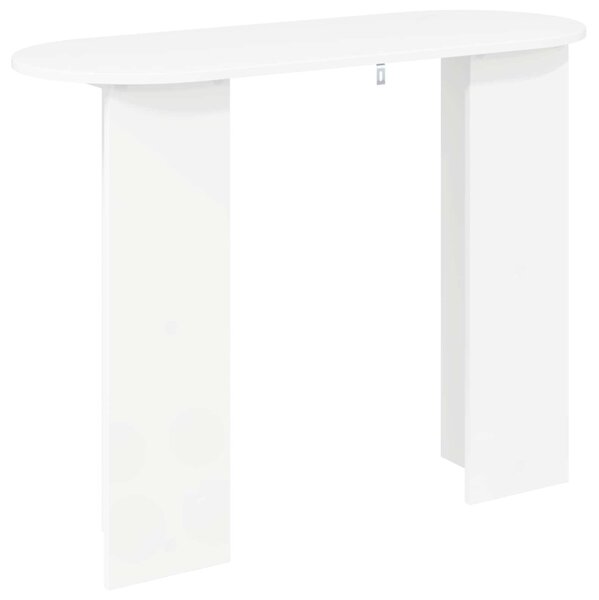 Konzolasztal tárolóval Fehér 100 x 39,5 x 75 cm Szerelt Fa