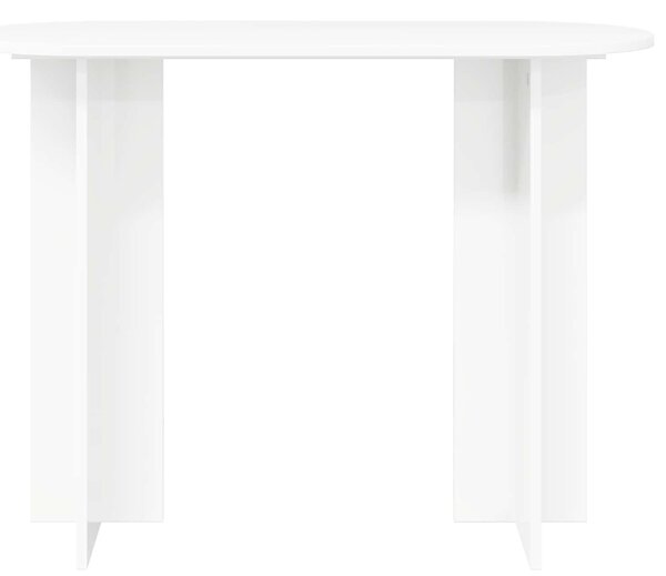 Konzolasztal tárolóval Fehér 100 x 39,5 x 75 cm Szerelt Fa