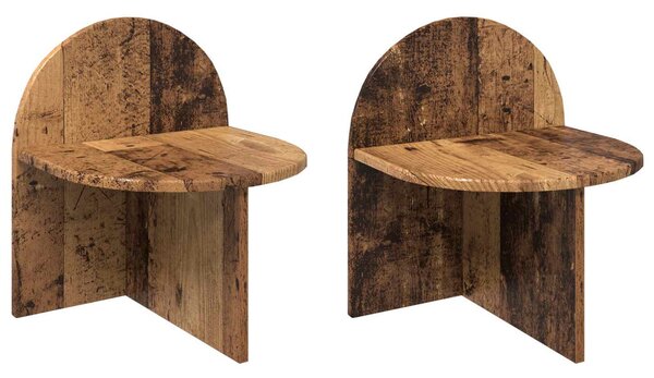 VidaXL Éjjeli asztal 2 pcs Antik Fa 40 x 35,5 x 45,5 cm Mérnöki fa