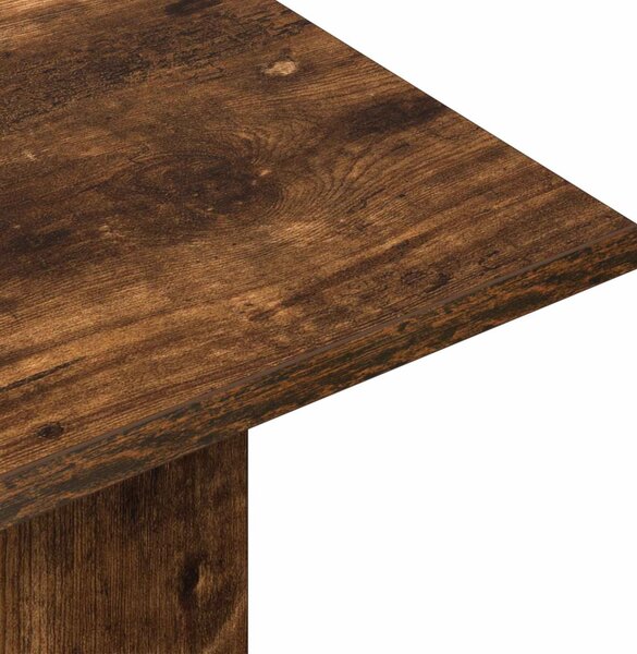 Konzolasztal Füstölt Tölgy 100 x 30 x 75 cm Szerelt Fa