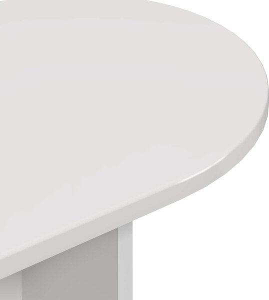 Konzolasztal Magasfényű Fehér 100 x 39,5 x 75 cm Szerelt Fa