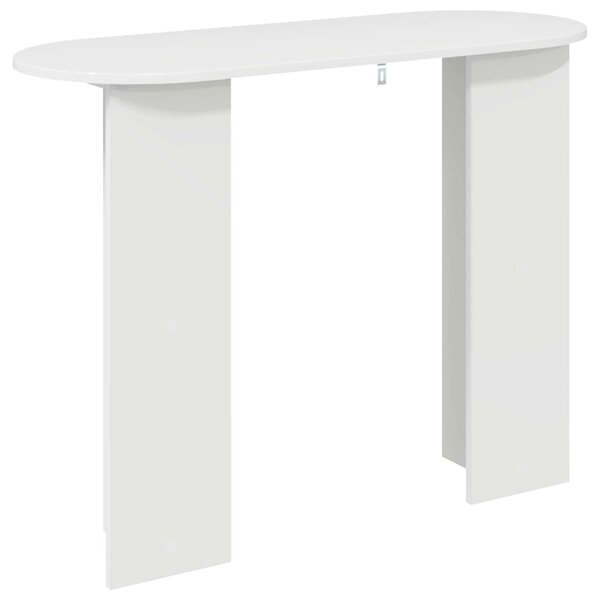 Konzolasztal Magasfényű Fehér 100 x 39,5 x 75 cm Szerelt Fa