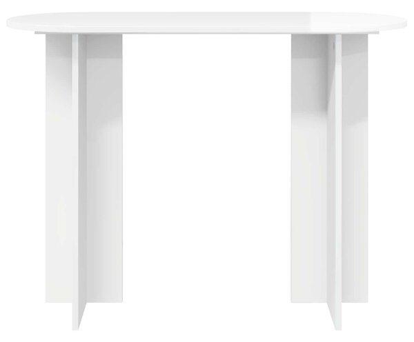 Konzolasztal Magasfényű Fehér 100 x 39,5 x 75 cm Szerelt Fa