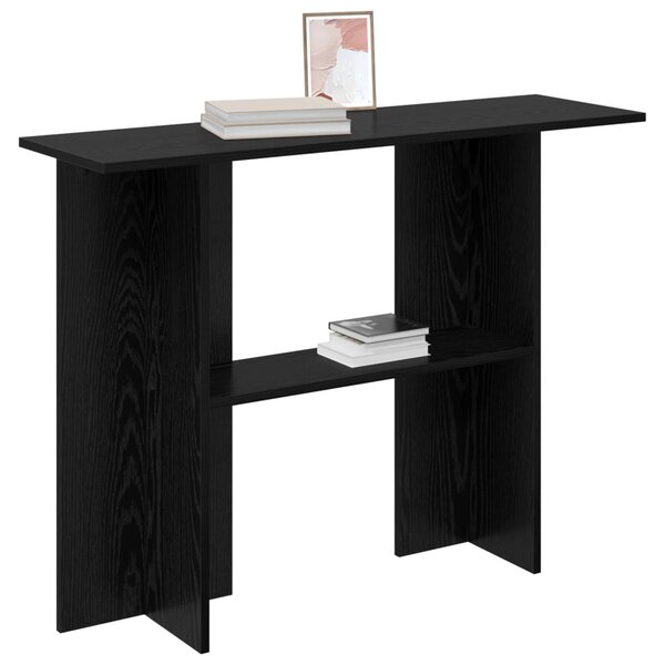 Konzolasztal Fekete Tölgy 100 x 30 x 75 cm Szerelt Fa