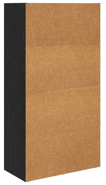 Könyvespolc Fekete tölgy 60 x 30 x 114 cm Faanyag