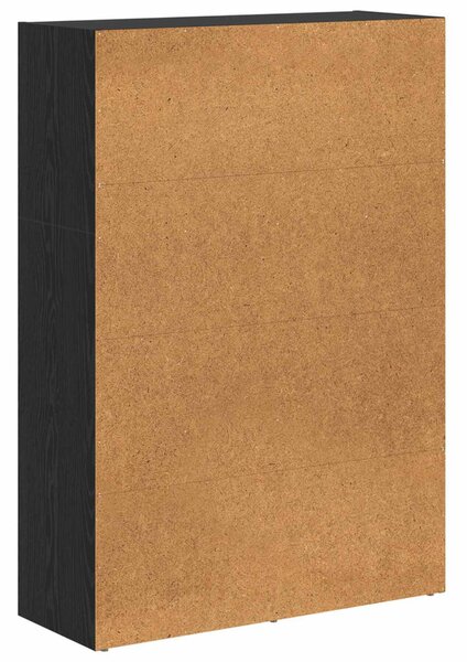 Könyvespolc Fekete tölgy 80 x 30 x 114 cm Faanyag