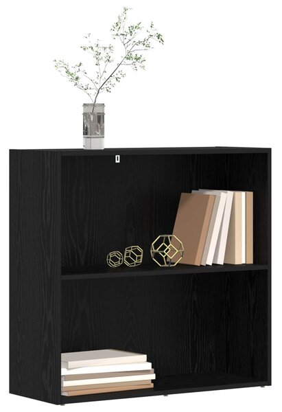 Könyvespolc Fekete tölgy 80 x 30 x 76,5 cm Faanyag