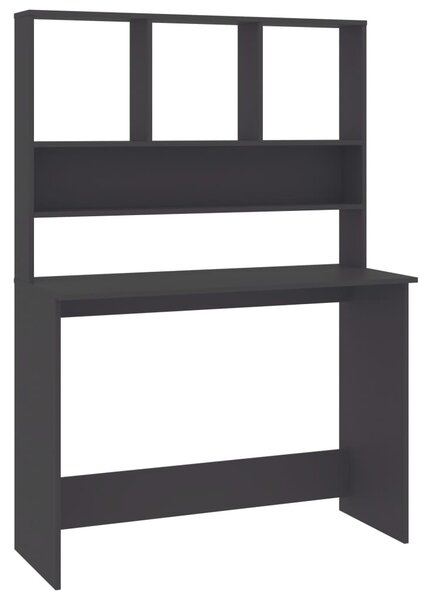 Szürke forgácslap íróasztal polcokkal 110 x 45 x 157 cm