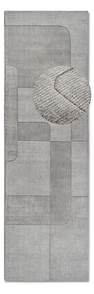Szürke kézi szövésű gyapjú futószőnyeg 80x250 cm Charlotte – Villeroy&Boch