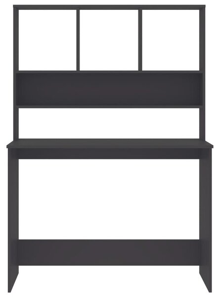 Szürke forgácslap íróasztal polcokkal 110 x 45 x 157 cm