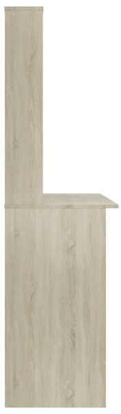 Sonoma-tölgy forgácslap íróasztal polcokkal 110 x 45 x 157 cm