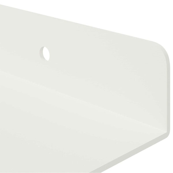 Lebegő polc Falra szerelhető 3 pcs Fehér 40 x 9 x 2,5 cm Acél