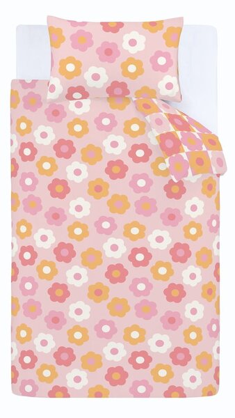 Egyszemélyes gyerek ágyneműhuzat 135x200 cm Retro Daisy – Catherine Lansfield