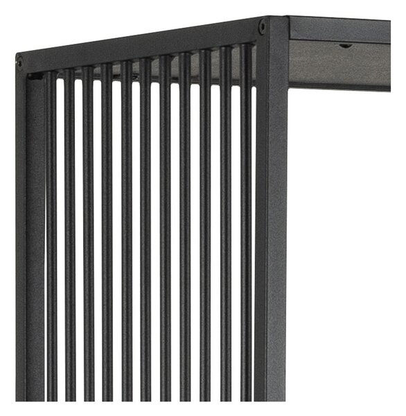 Fekete könyvespolc kő dekorral 85x185 cm Strington – Actona