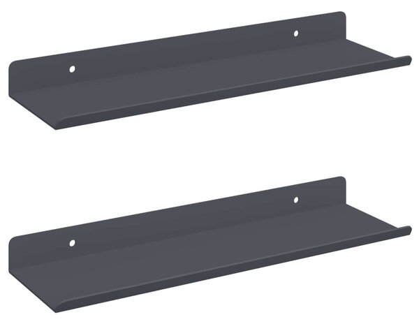 Lebegő polc 2 pcs Antracit 30 x 9 x 2,5 cm Acél