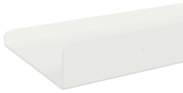 Lebegő polc Falra szerelhető 2 pcs Fehér 30 x 9 x 2,5 cm Acél