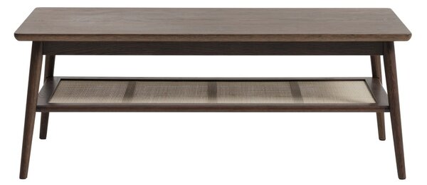 Barna dohányzóasztal tölgyfa dekoros asztallappal 60x120 cm Barrali – Unique Furniture