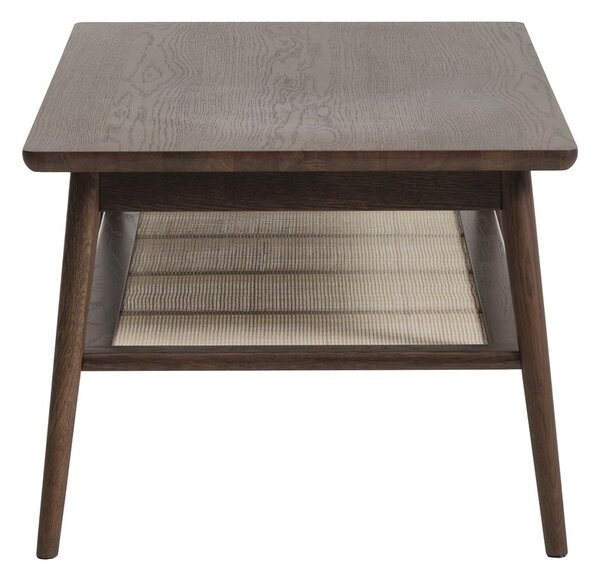 Barna dohányzóasztal tölgyfa dekoros asztallappal 60x120 cm Barrali – Unique Furniture